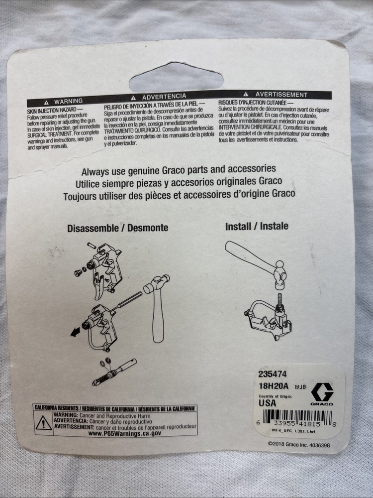 235474 Graco Silver Plus & Flex Plus Gun Repair Kit