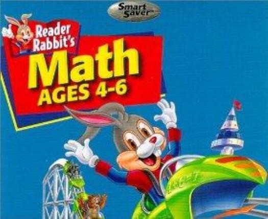Reader Rabbit Math: Ages 4-6 PC CD learn count numbers matching subtract games!