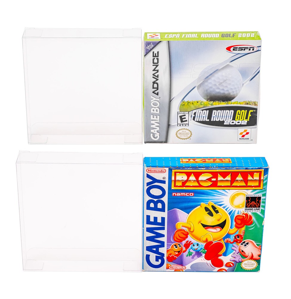 Nintendo Game Boy Advance Game Box Protector Case Clear Plastic Thick Sleeve