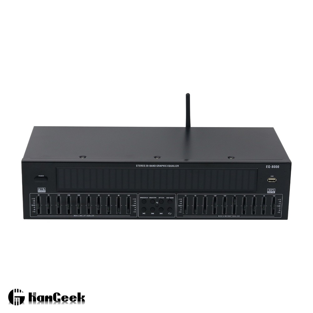 EQ8000 220V Green LED EQ Equalizer Bluetooth5.4 Digital Audio Decoder Processor