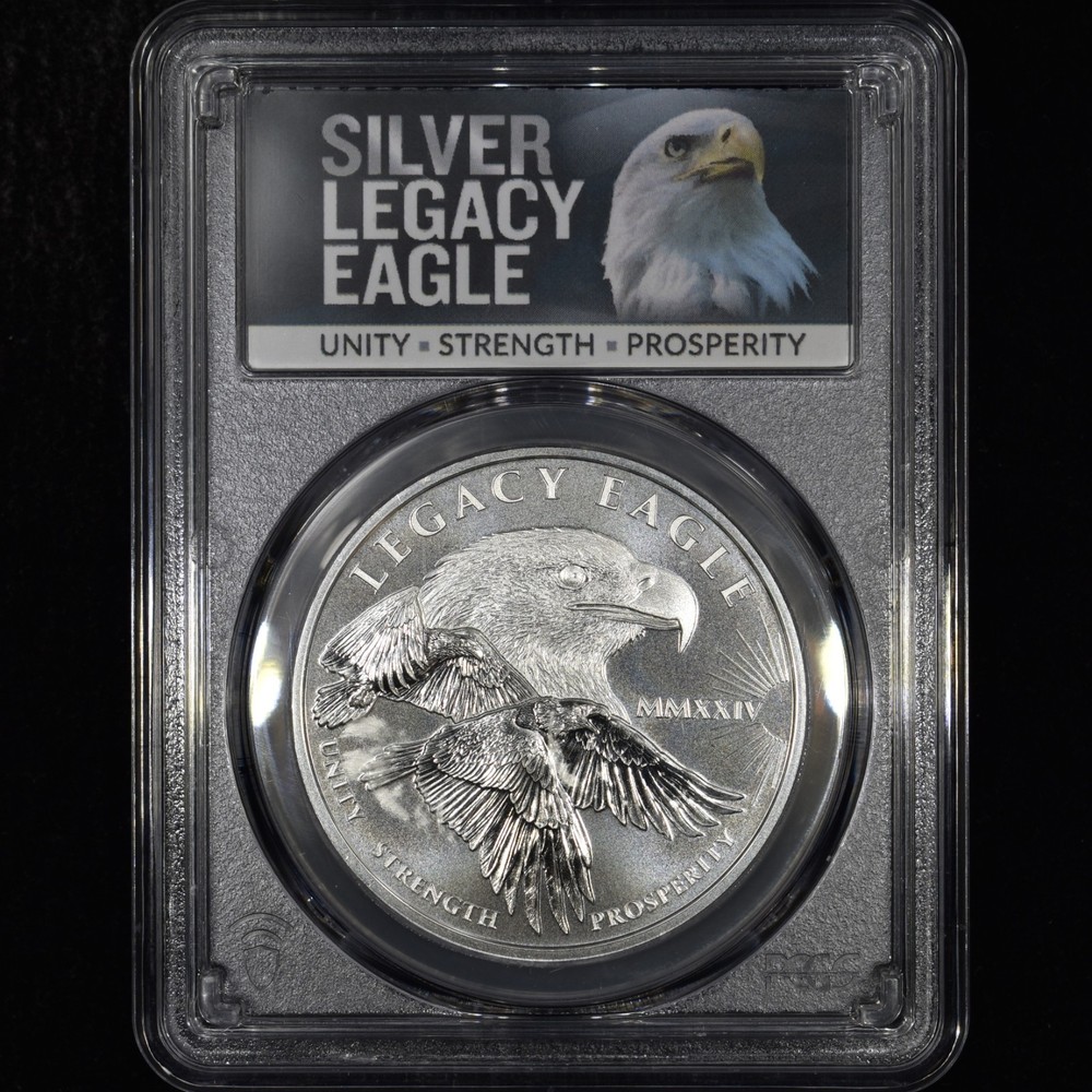 2024 1 OZ SILVER COIN ✪ PCGS MS-70 ✪ LEGACY EAGLE COOK ISLANDS FS ◢TRUSTED◣