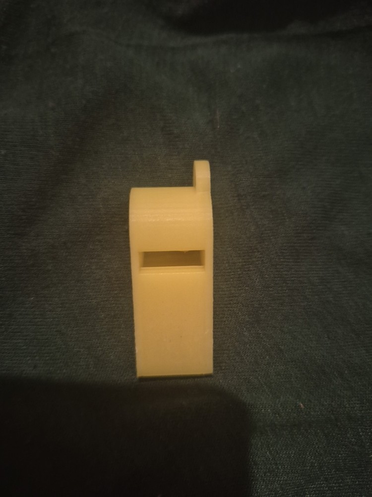 Whistle Keychain 3D Printed Yellow whistle