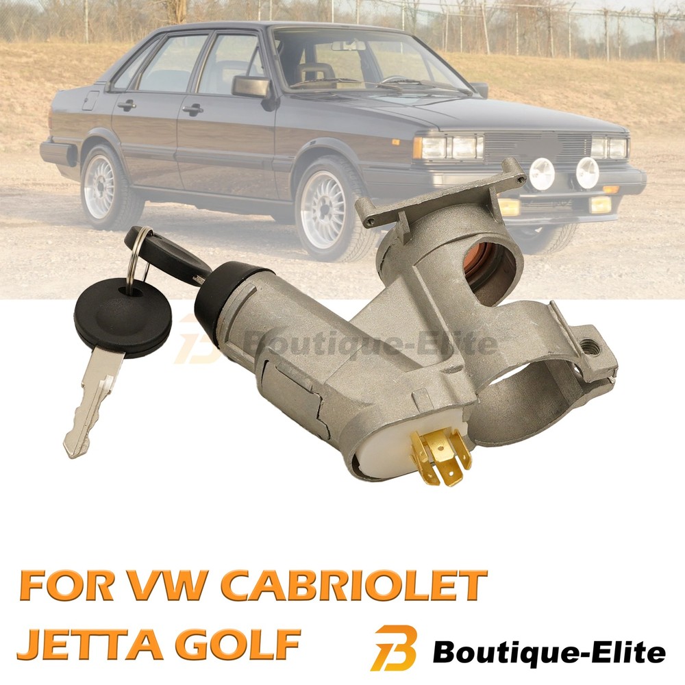For VW Cabriolet Jetta Golf Ignition Column Lock Cylinder & Housing & Switch Set