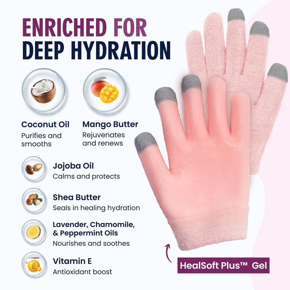 Dr. Frederick’s Original Moisturizing Gel Gloves – Deep Plush Pink