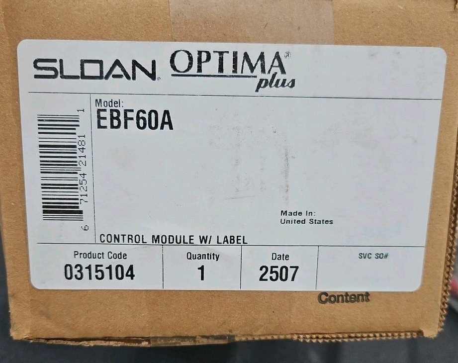 Sloan EBF60A Control Module