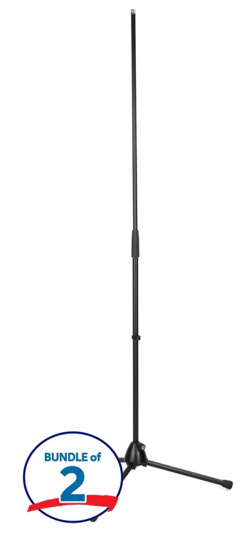 K&M 20170 Microphone Stand - Black (2-pack)