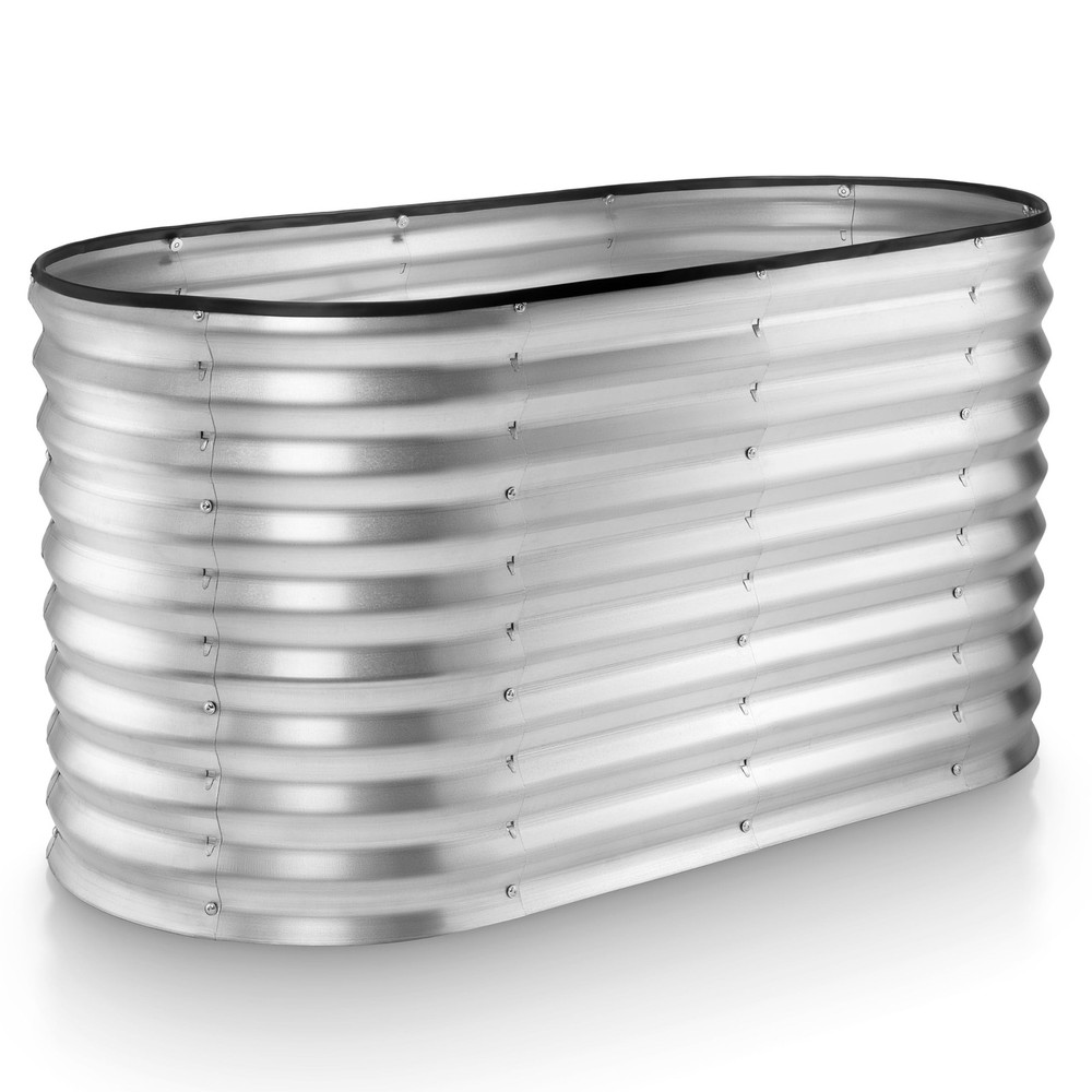 Plant & Plot Galvanized Raised Garden Beds Outdoor // 4×2×2 ft Planter