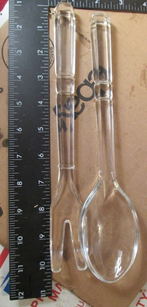 Crystal Salad Serving Utensils