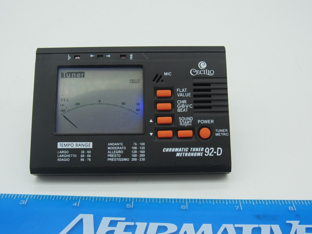 Cecilio 92-D Chromatic/string Tuner With Metronome Pre-owned Tested.
