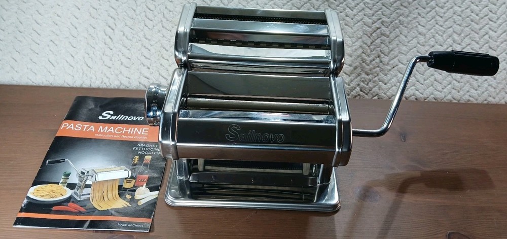 Sailnovo NEW Pasta Maker Machine 180 Roller w/ 9 Adjustable Thickness Settings