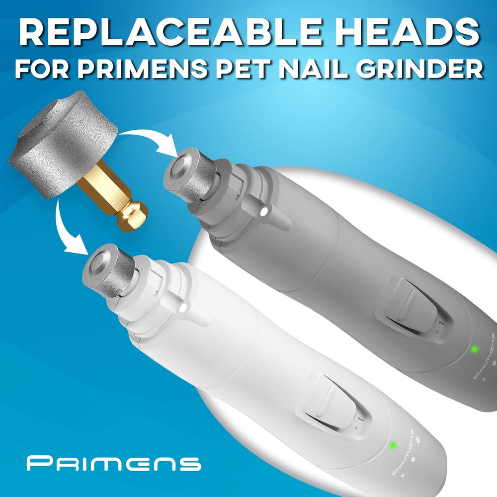 Professional Dog Nail Grinder Replacement Head Pack of 3 Bits - Diamond Repla...