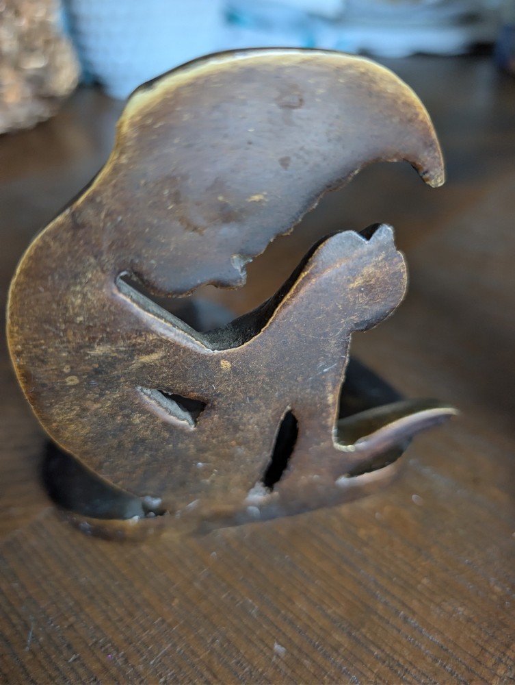 Vintage Art Deco Pure Bronze Pixie Elf Bookends 1900's