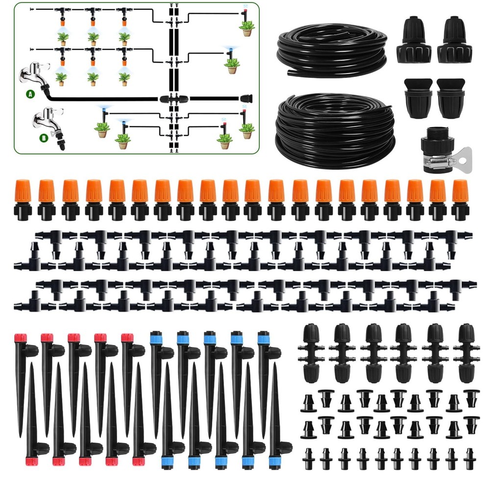 260 FT Drip Irrigation System Kit, Automatic Garden Watering System with 2/5"...