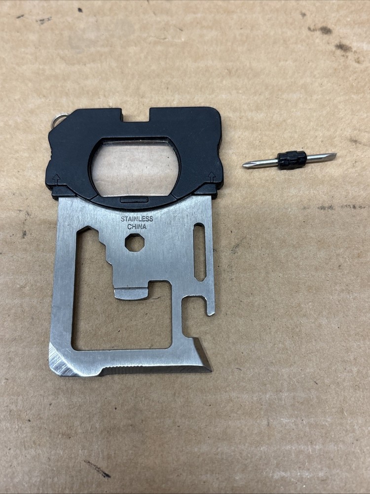 4 Multi Tool Survival Card, 1 With Compass, screwdriver & Magnifier