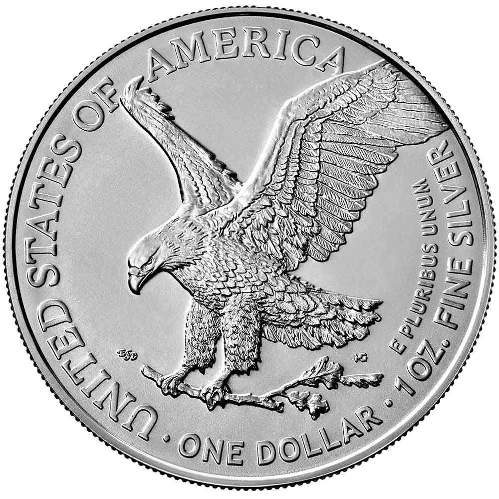 2021 $1 Type 2 American Silver Eagle 1 oz Brilliant Uncirculated