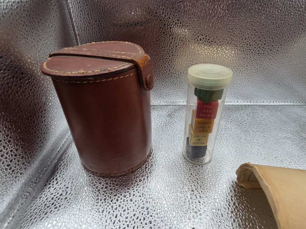 Branded Star Dice Die Game Set Leather Case? Round Game Instructions
