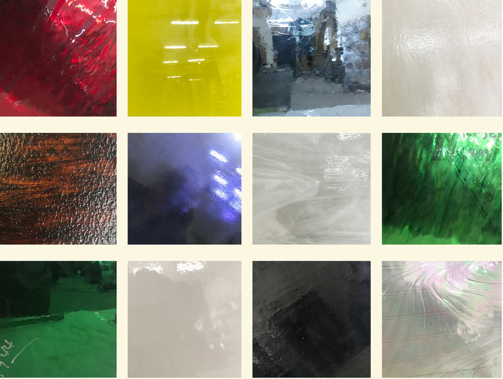 Stained Glass Craft Supply COLORED GLASS panel  Many Colors/ Textures Avail