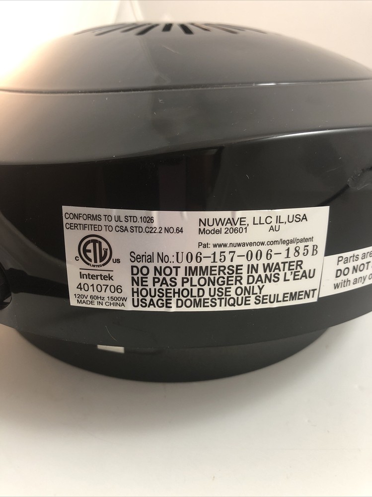 Nuwave Pro Plus Infrared Oven Black Replacement Power Motor Head 20601