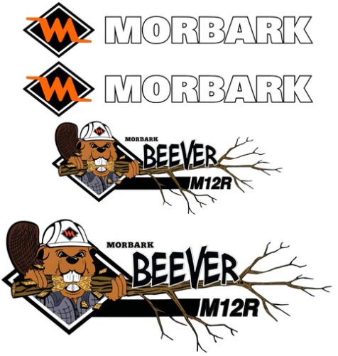 MORBARK M12R WOOD CHIPPER REPLACEMENT LOGO DECAL KIT