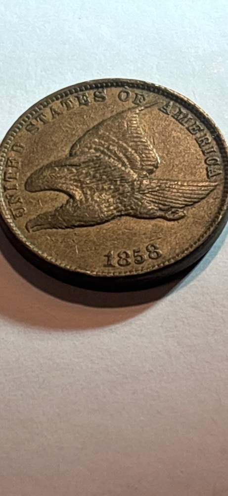 1858 Flying Eagle Cent Penny VF