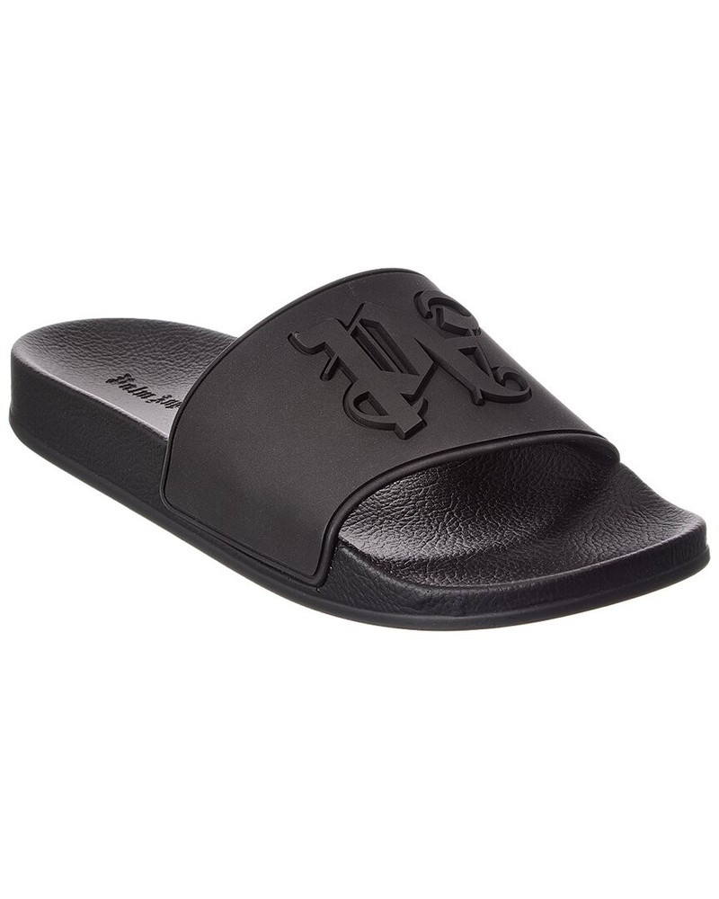 Palm Angels Essential Monogram Pool Slide Men's Black 40