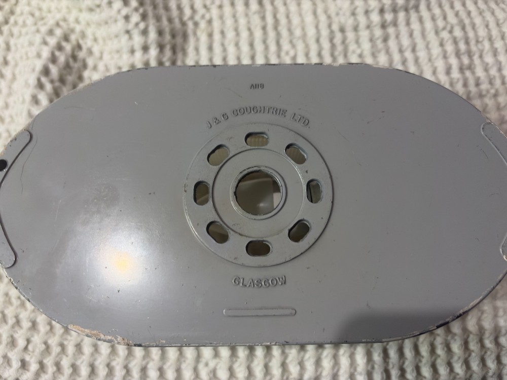 Vintage Coughtrie PY10 Bulkhead ceiling Light mettle body Polycarbonate Lens