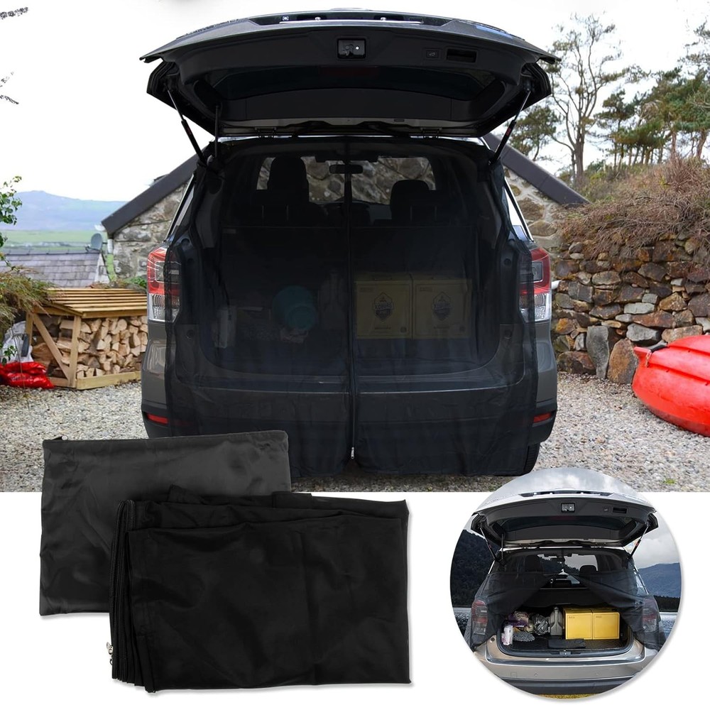 Windshield Sunshade Screen, Car Tailgate Mosquito Net Rear Magnetic Cargo Nets