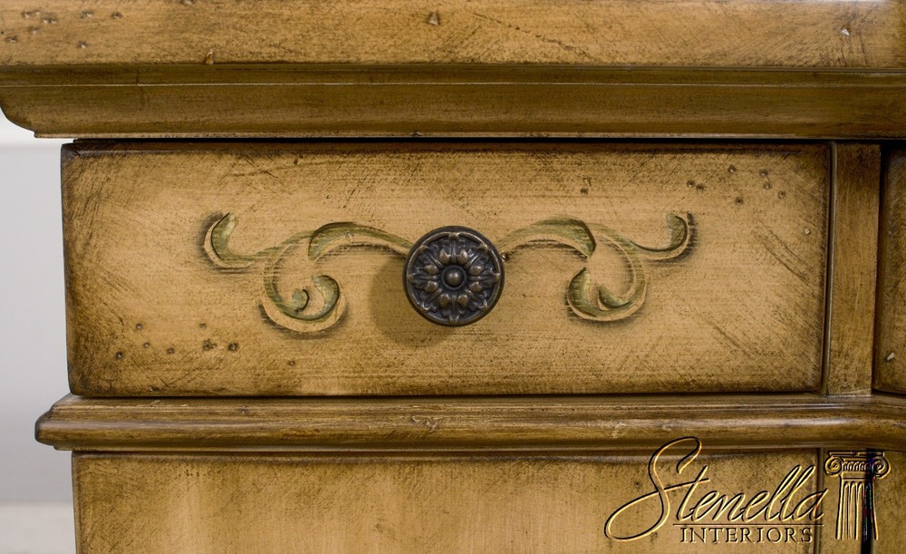 L68552: Venetian Style Paint Decorated Console Cabinet Sideboard