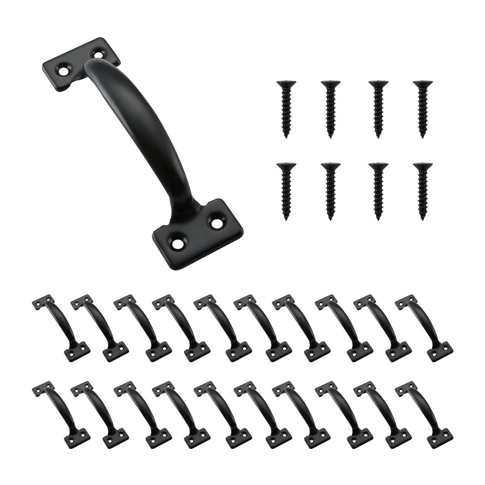 HOME MASTER HARDWARE 20 Pack 6-1/2 inch Gate Pull 6-1/2inch(20Pack), Black