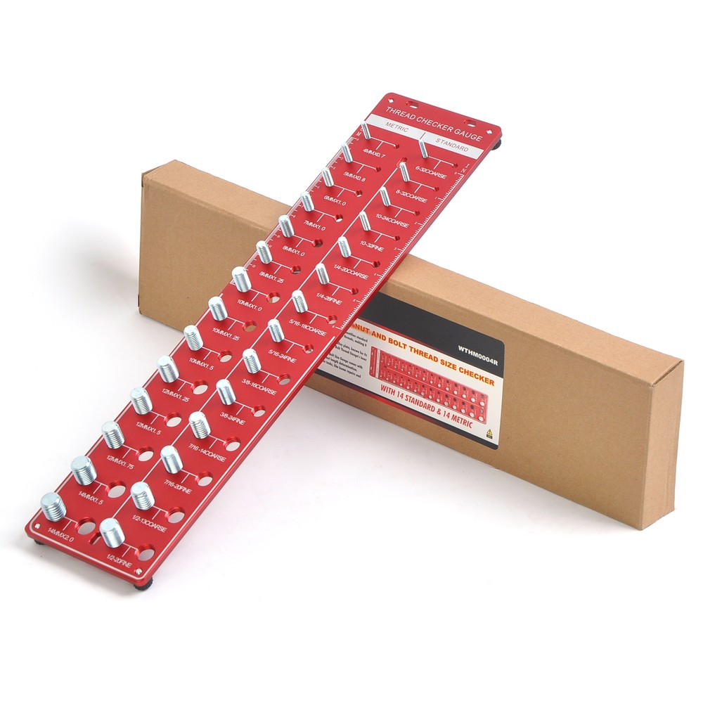 Nut and Bolt Thread Check Tool SAE + Metric Thread Gauge Bolt and Nut Identifier