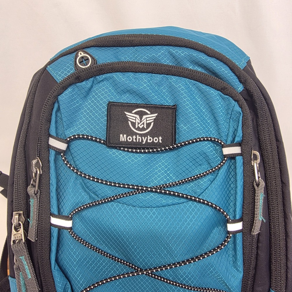 MothyBot Hydration Pack Backpack 2L Bladder Hiking Camping Blue Reflective