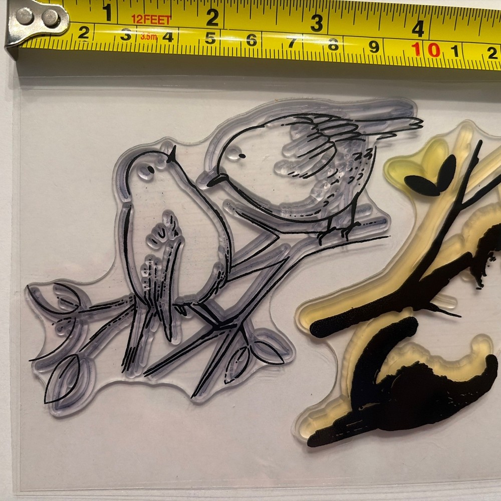 Layerd Birds Clear Rubber Stamp