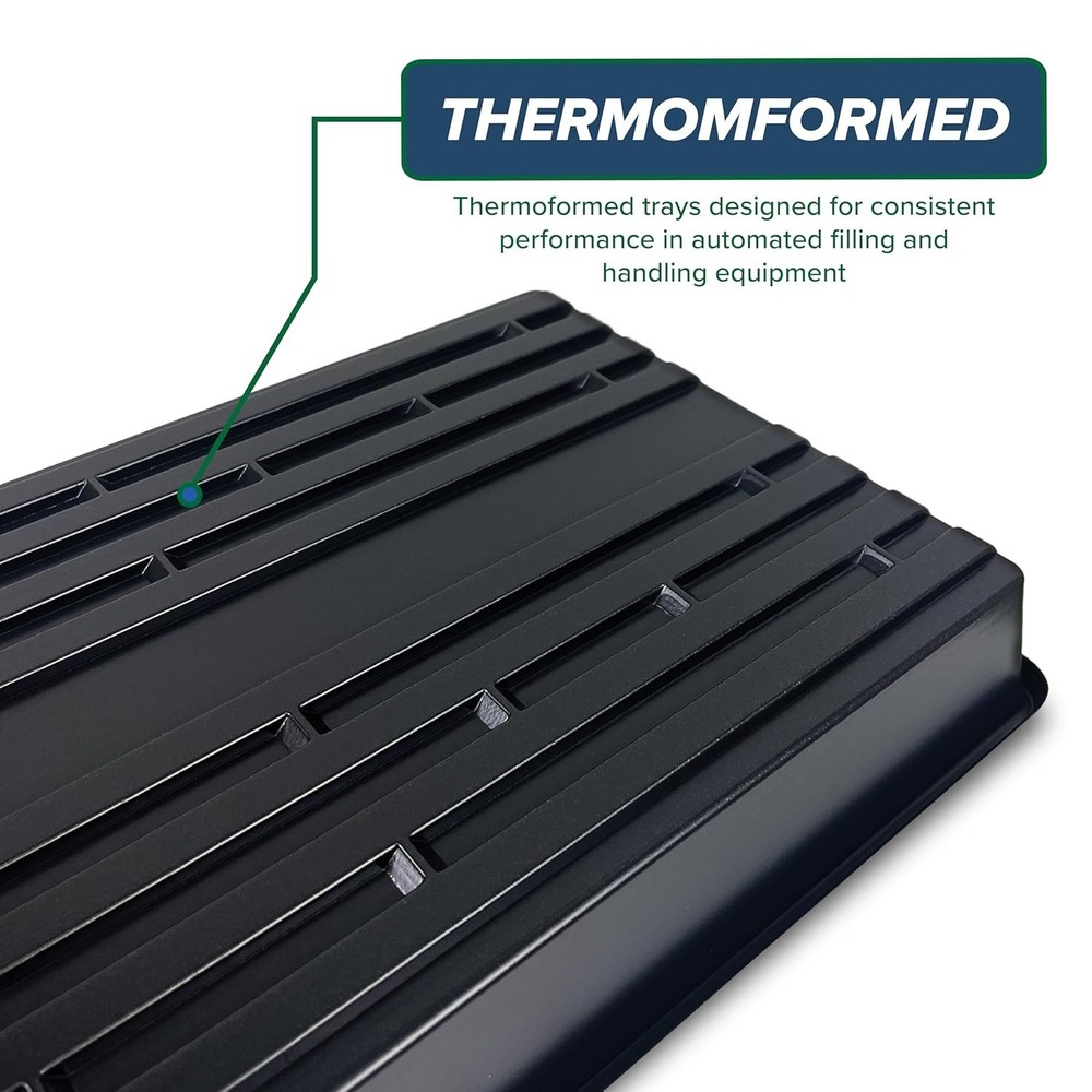 Reusable Black Growing Trays 5 Count 21"x11" Hydroponic
