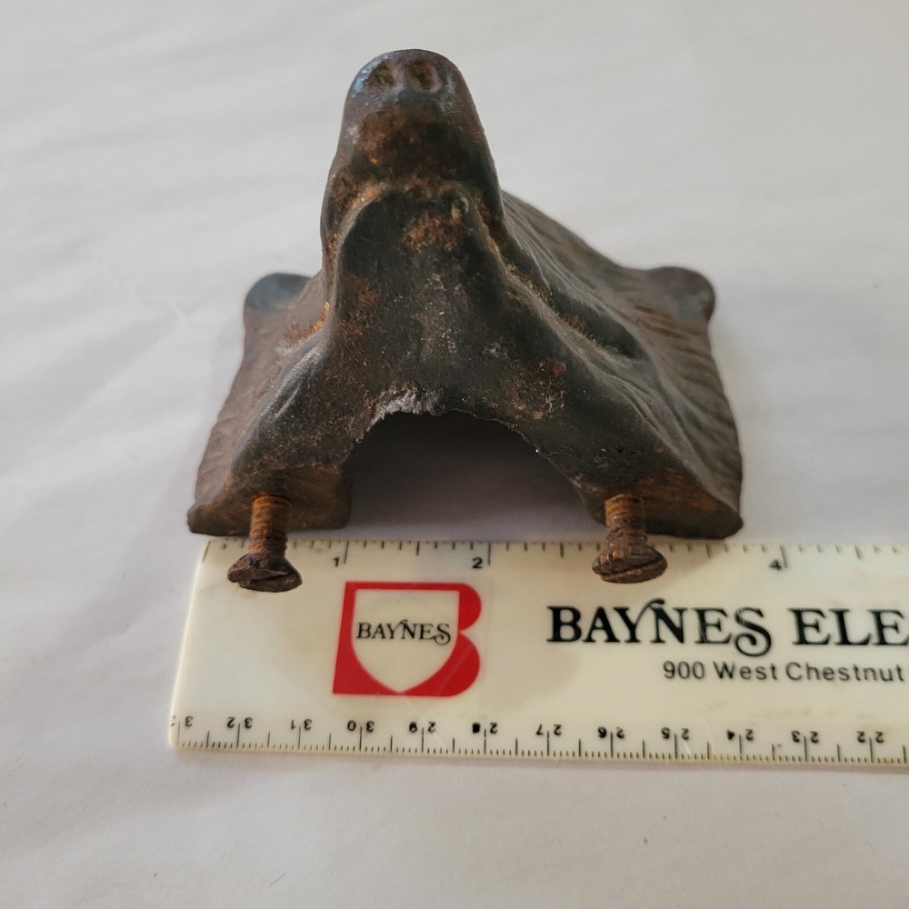 Unusual Repurpose Vintage Cast Iron Hedgehog Head from Boot Brush