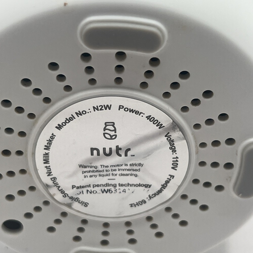 NUTR N2W Single Serving Nut Milk Maker Machine Blender White