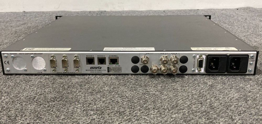 Evertz HD9084 HDTV Caption Encoder w/ Power Cord