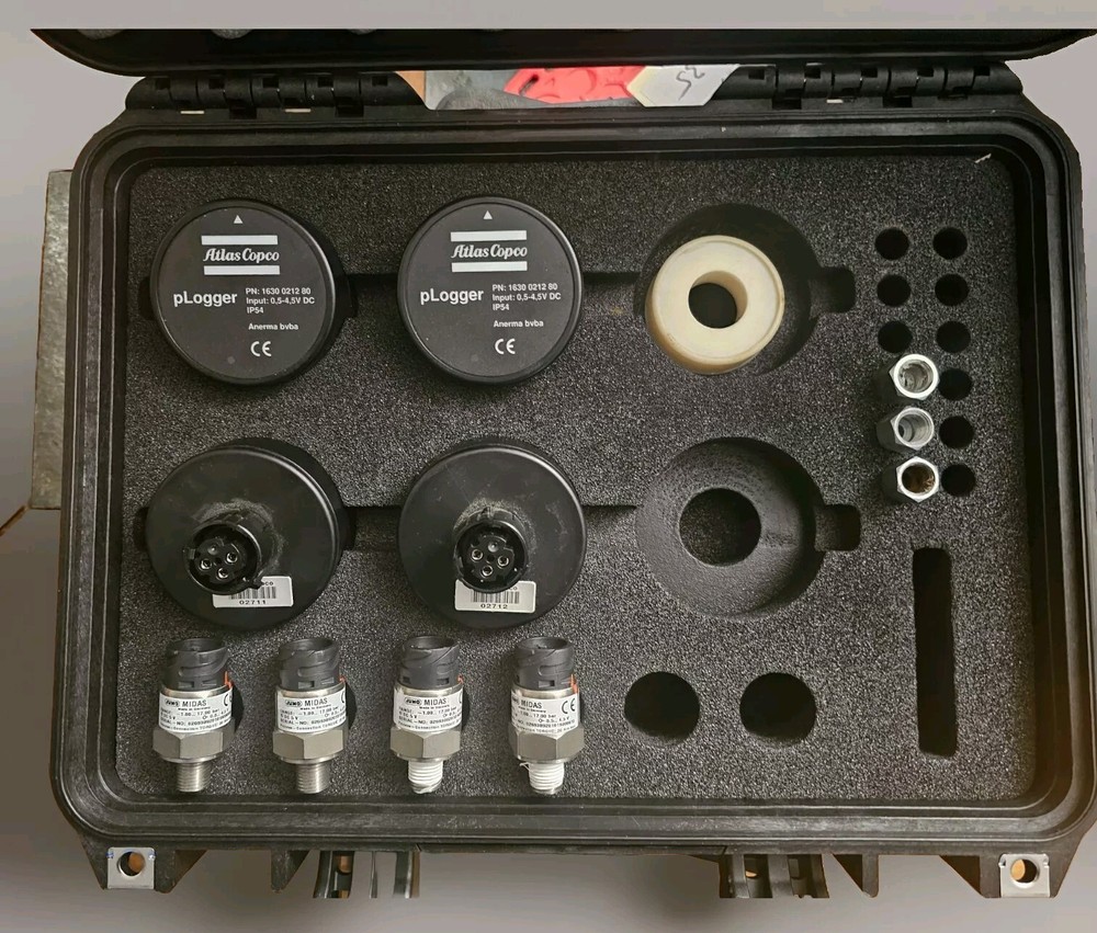 Atlas Copco Data Logger  Kit.  Includes 4 Ea. Loggers  and Transducers.