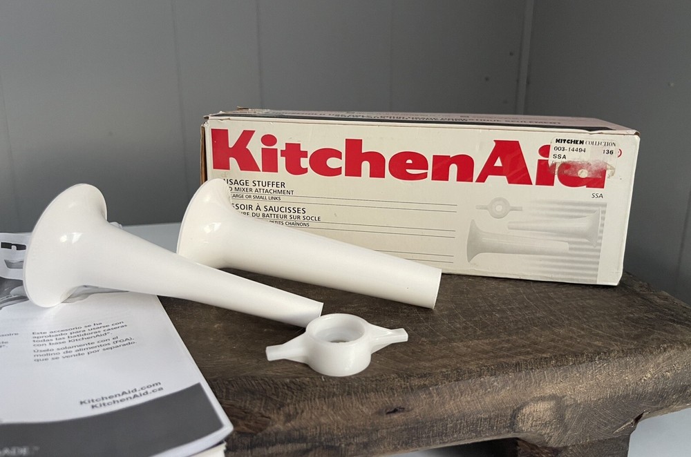 KitchenAid Sausage Stuffer Kit - Stand Mixer Attachment Model SSA White