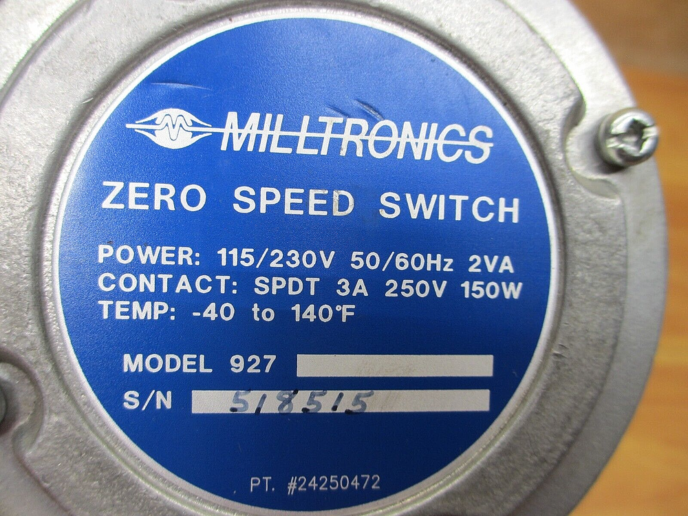 Milltronics 927 *NEW* Zero Speed Switch