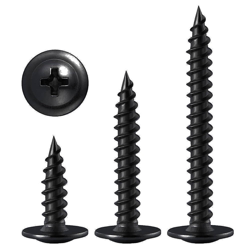 Modified Truss Head Self piercing sharp point Screws #8x 1/2"- 3" K-Lath Black