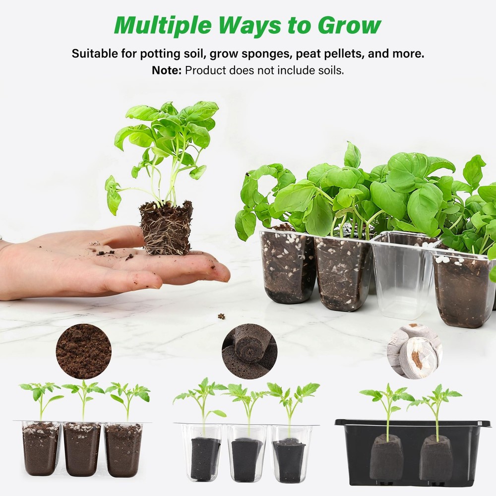 5-Pack Seed Starter Tray Seedling Kits,Plant Starter Kit with Adjustable Humi...