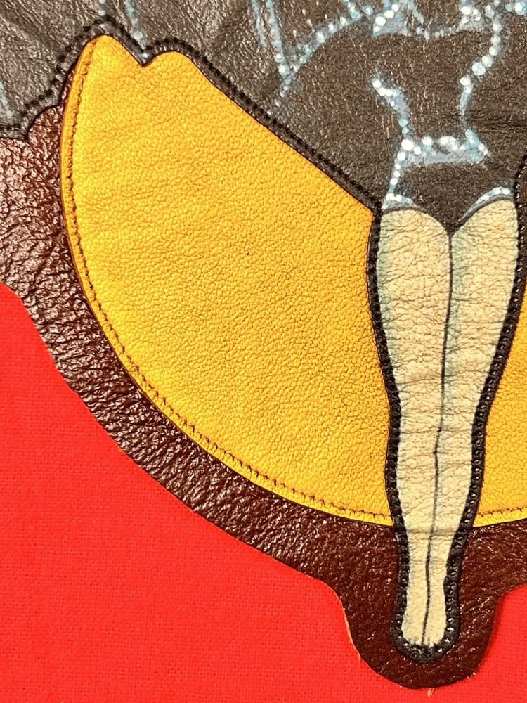 WWII "VF(N) -90" ("Bats") USN Night Fighter LEATHER JACKET PATCH, Multi-layer