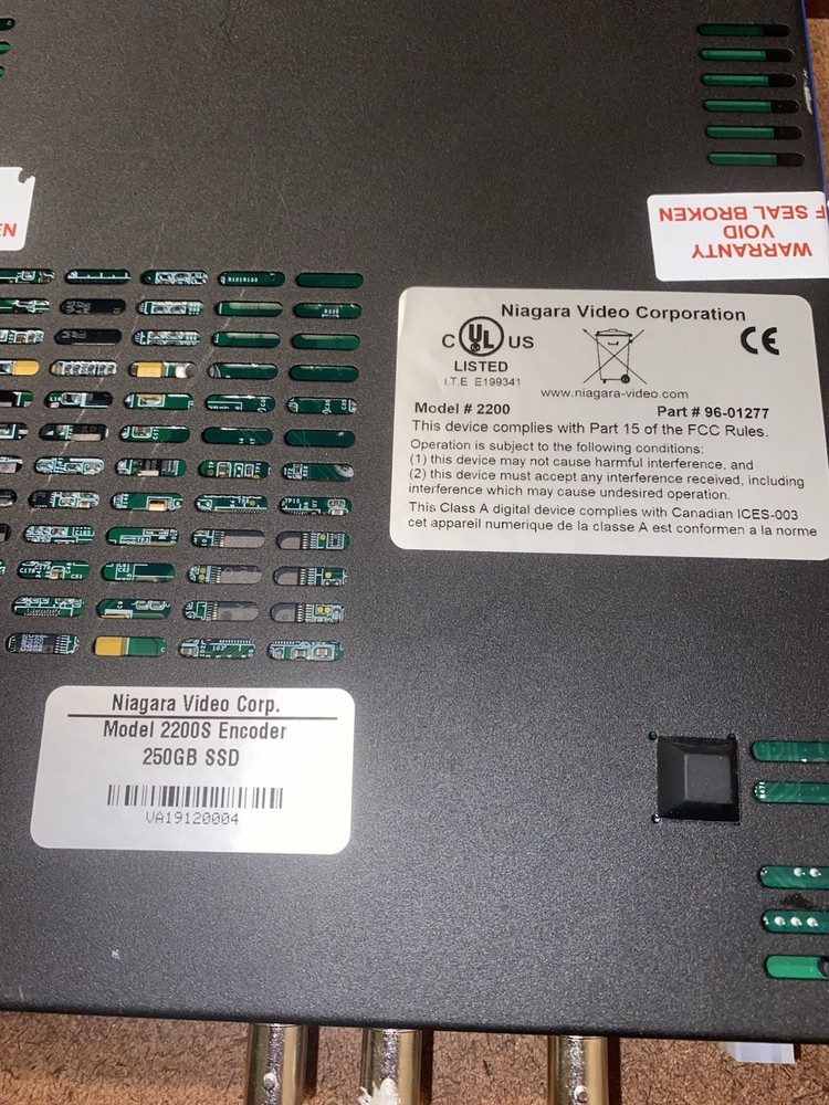 Viewcast Niagara 2200 Video Audio Streaming Media Encoder 96-01277