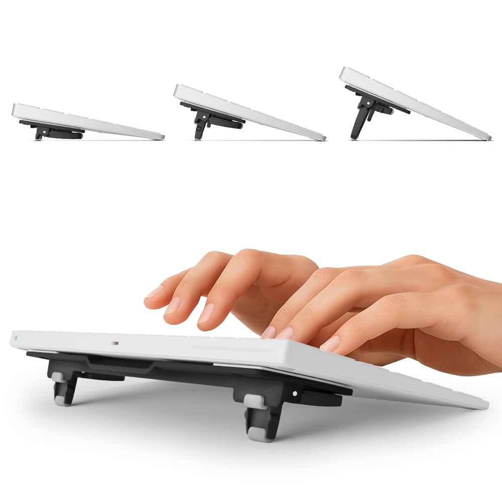 ESC Flip Keyboard Stand for Desk, Compact Tilting Riser with 3 Adjustable Ang...