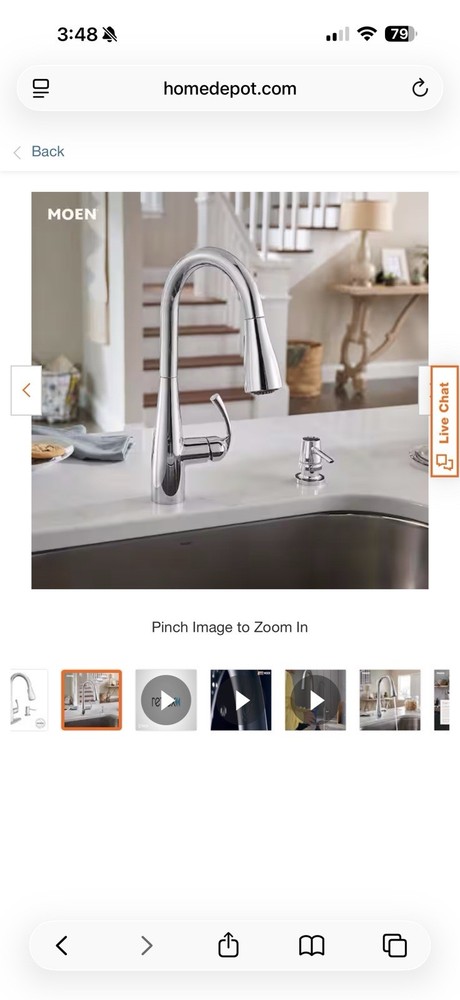 Moen 87014SRS Essie One-Handle High Arc Pulldown Kitchen Faucet - Spot Resist...