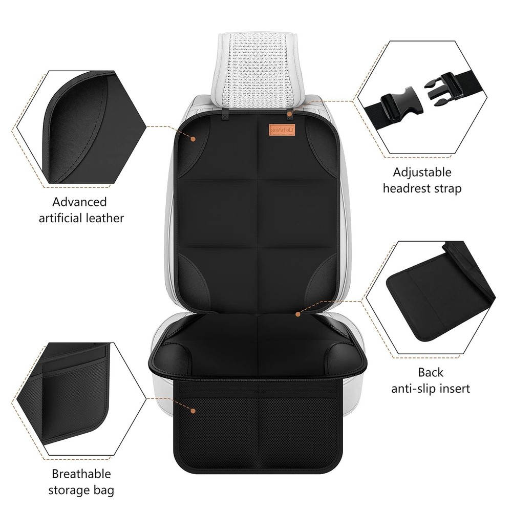 SMART ELF Car Seat Protector 2Pack Seat Protector Protect Child Seats with