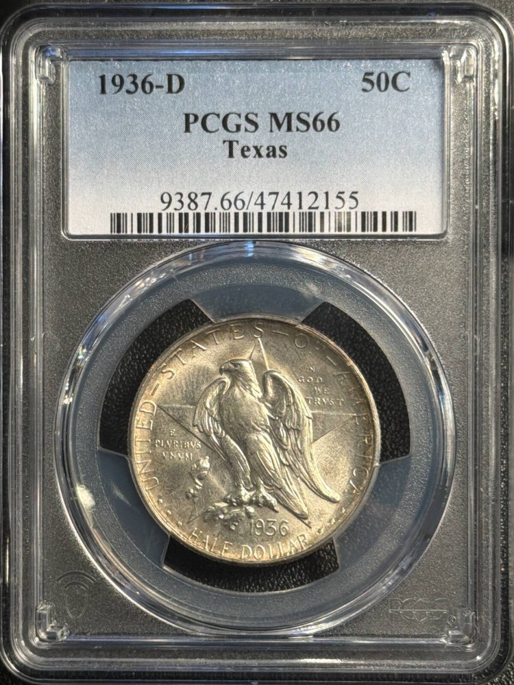 1936 D Texas 50c Commemorative PCGS MS-66 Texas