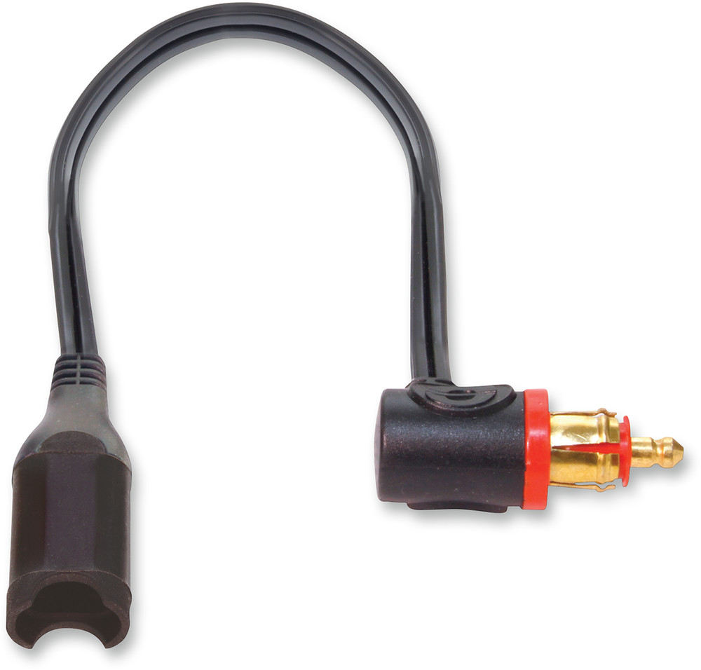 Tecmate Optimate Motorcycle 12" Black DIN & SAE Battery Charging Cable Plug