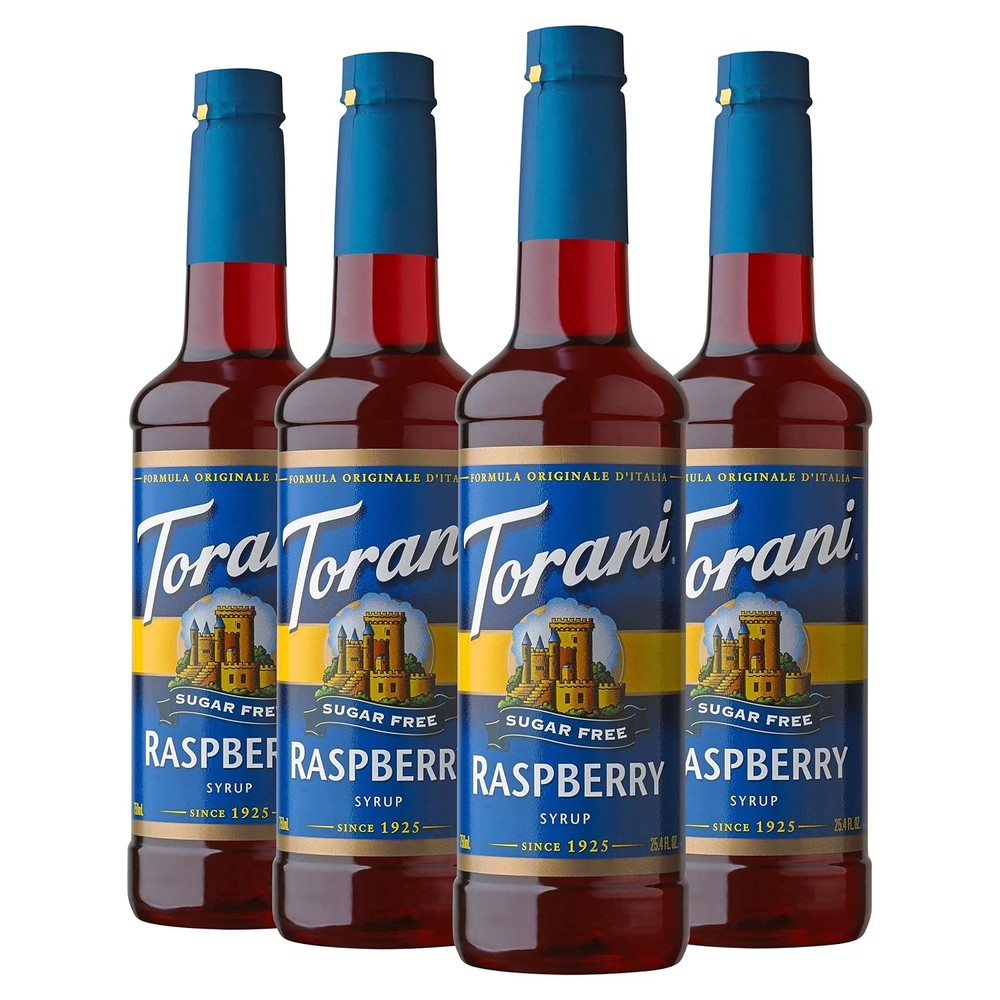 Torani Sugar Free Syrup, Raspberry, 25.4 Ounce (Pack Fl Oz of 4)