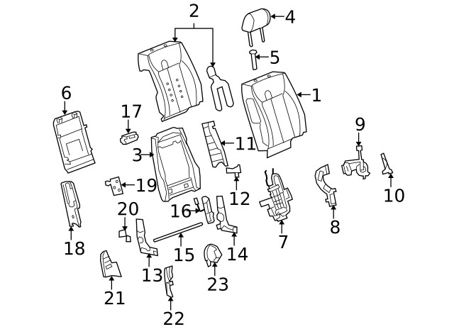 Genuine GM Shale Front Seat Head Restraint 20914678